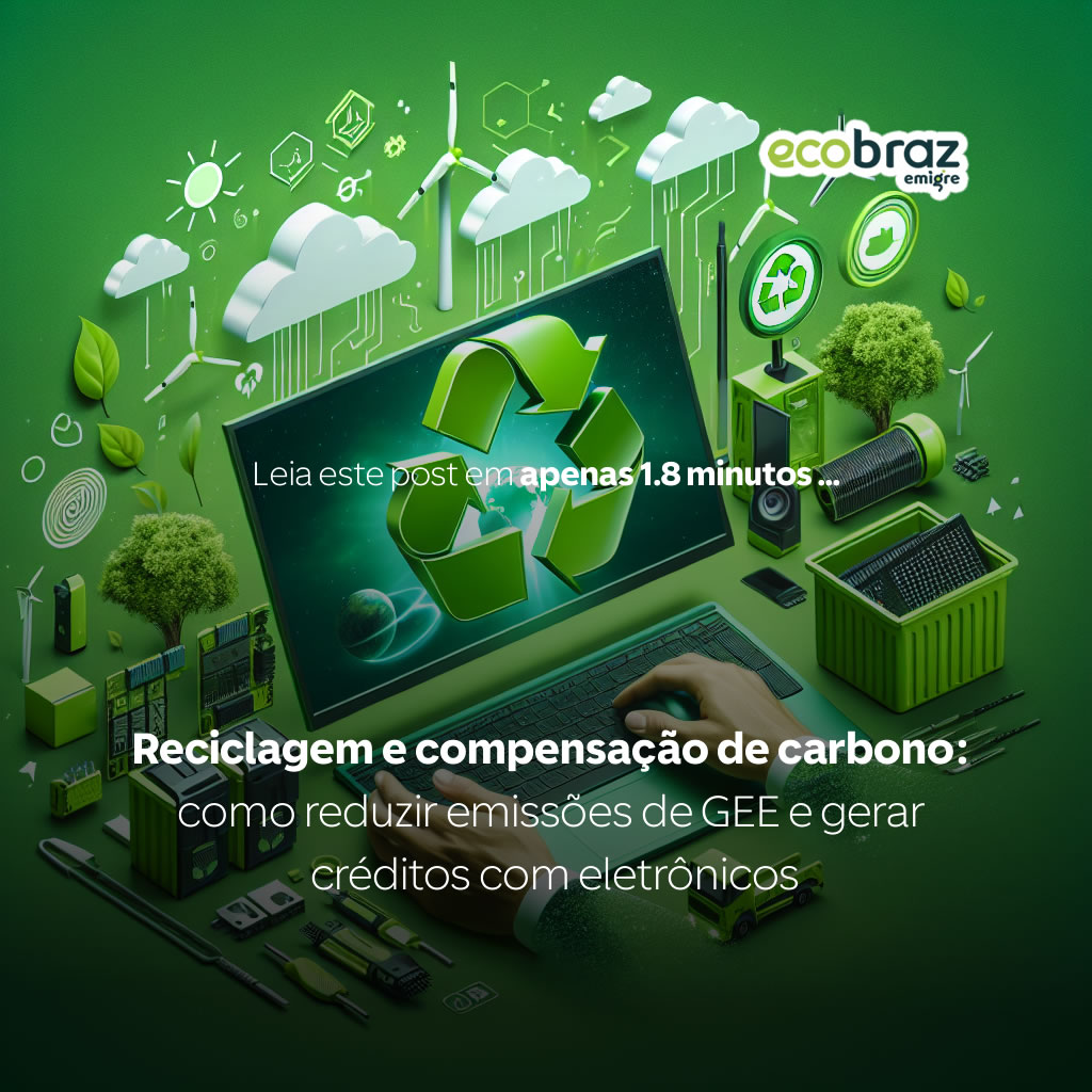 Reciclagem e compensação de carbono: como reduzir emissões de GEE e gerar créditos com eletrônicos