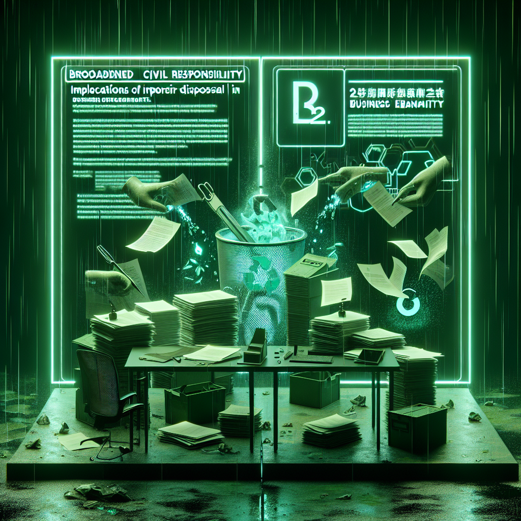 Responsabilidade civil ampliada: implicações do descarte inadequado em contratos B2B
