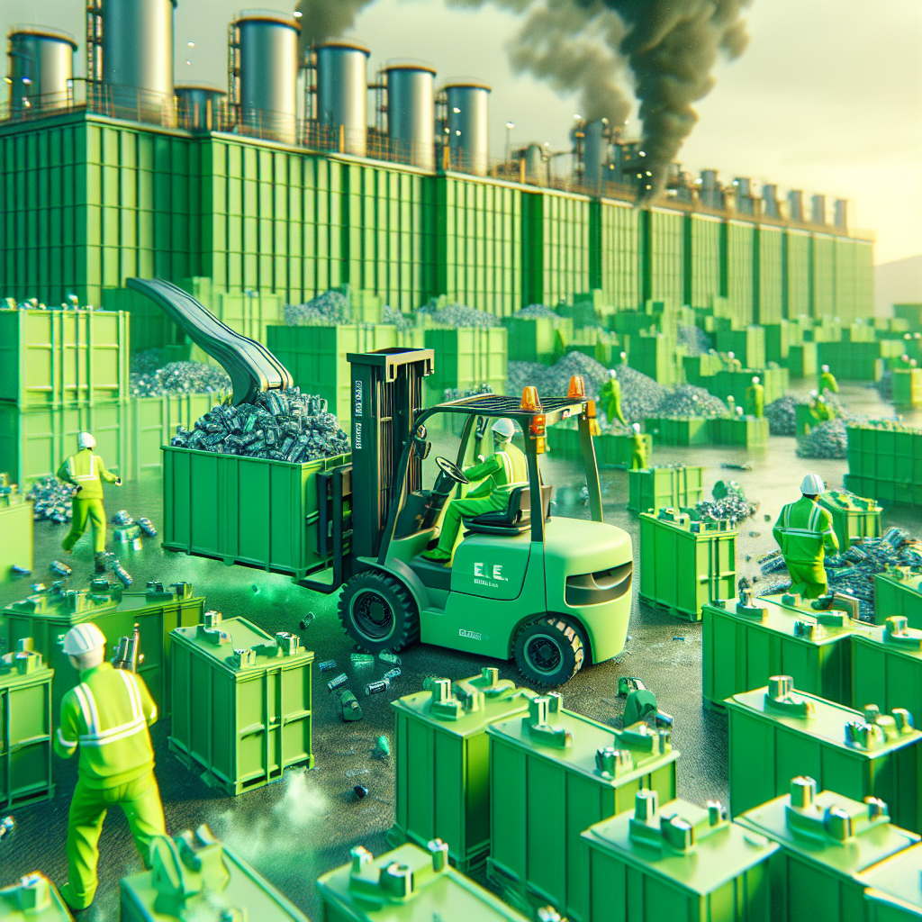 Tração industrial: descarte seguro de baterias de empilhadeiras e benefícios para o setor