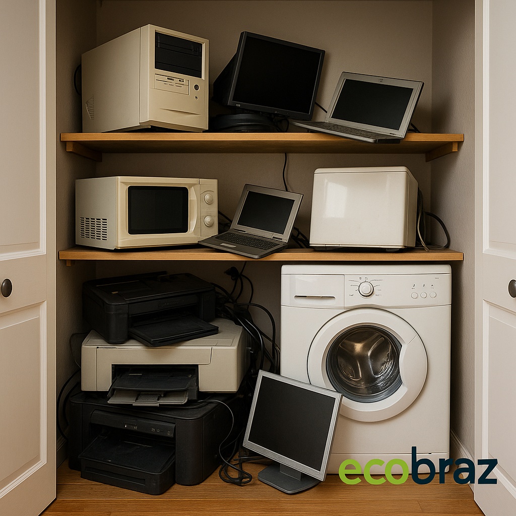 O Armário da Bagunça: Como Lixo Eletrônico e Linha Branca Parados Viram Dor de Cabeça — e Como a Ecobraz Remove de Graça