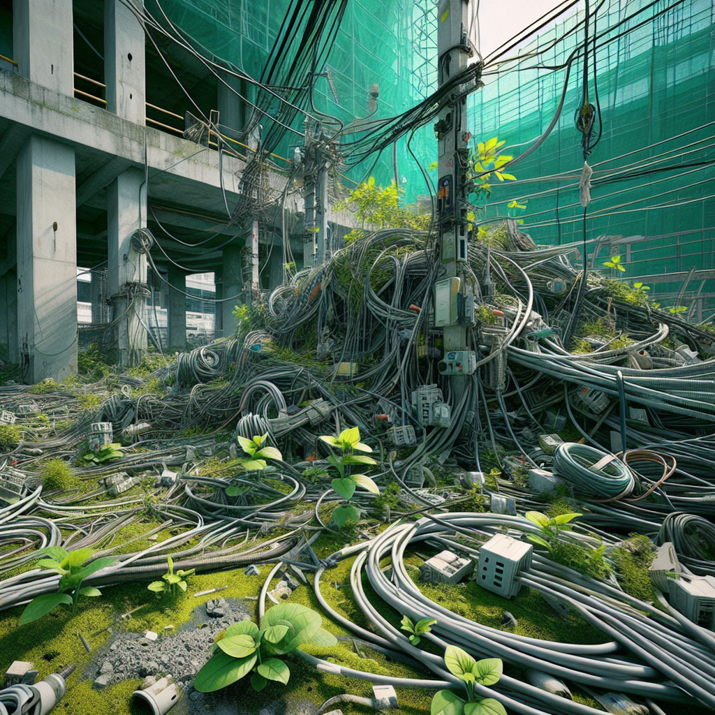 Cables y alambres eléctricos abandonados en obras de construcción: lista de control de la gestión