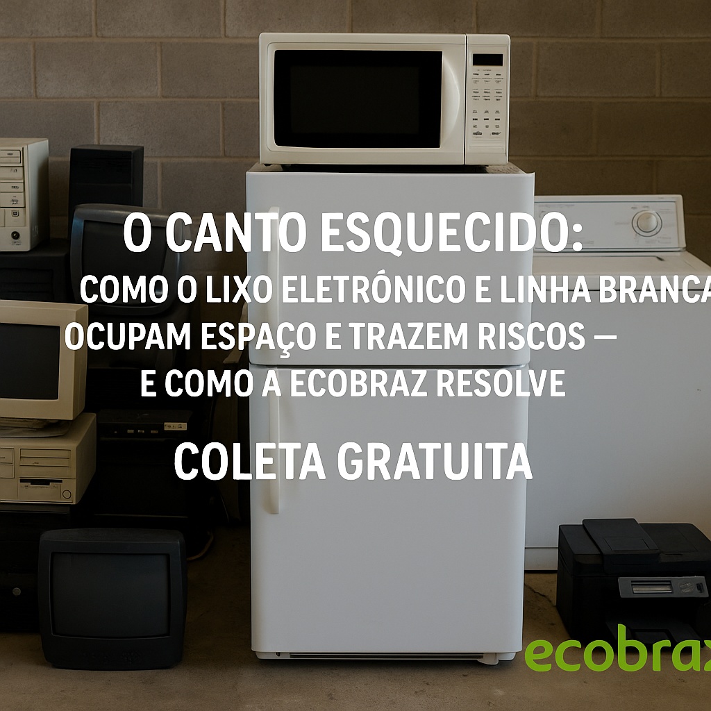 O Canto Esquecido: Como o Lixo Eletrônico e Linha Branca Ocupam Espaço e Trazem Riscos — e Como a Ecobraz Resolve