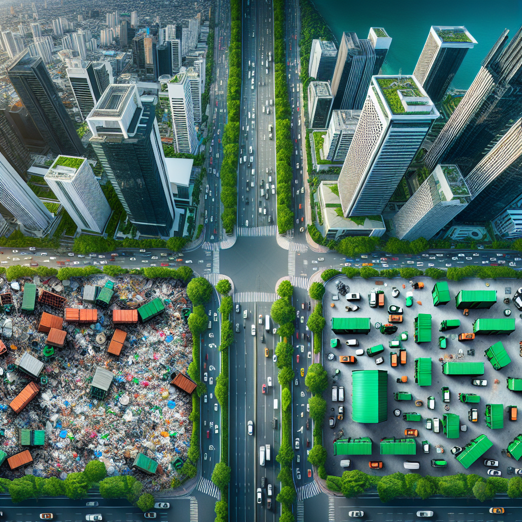 "Stadtentwicklung und Abfall: die Auswirkungen der Urbanisierung auf das Abfallvolumen".