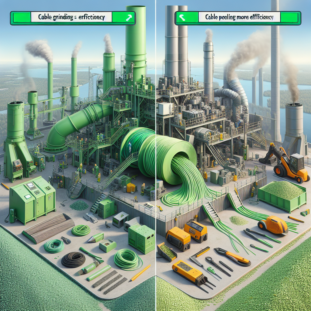 Diferencia entre triturar y pelar cables: qué proceso es más eficaz
