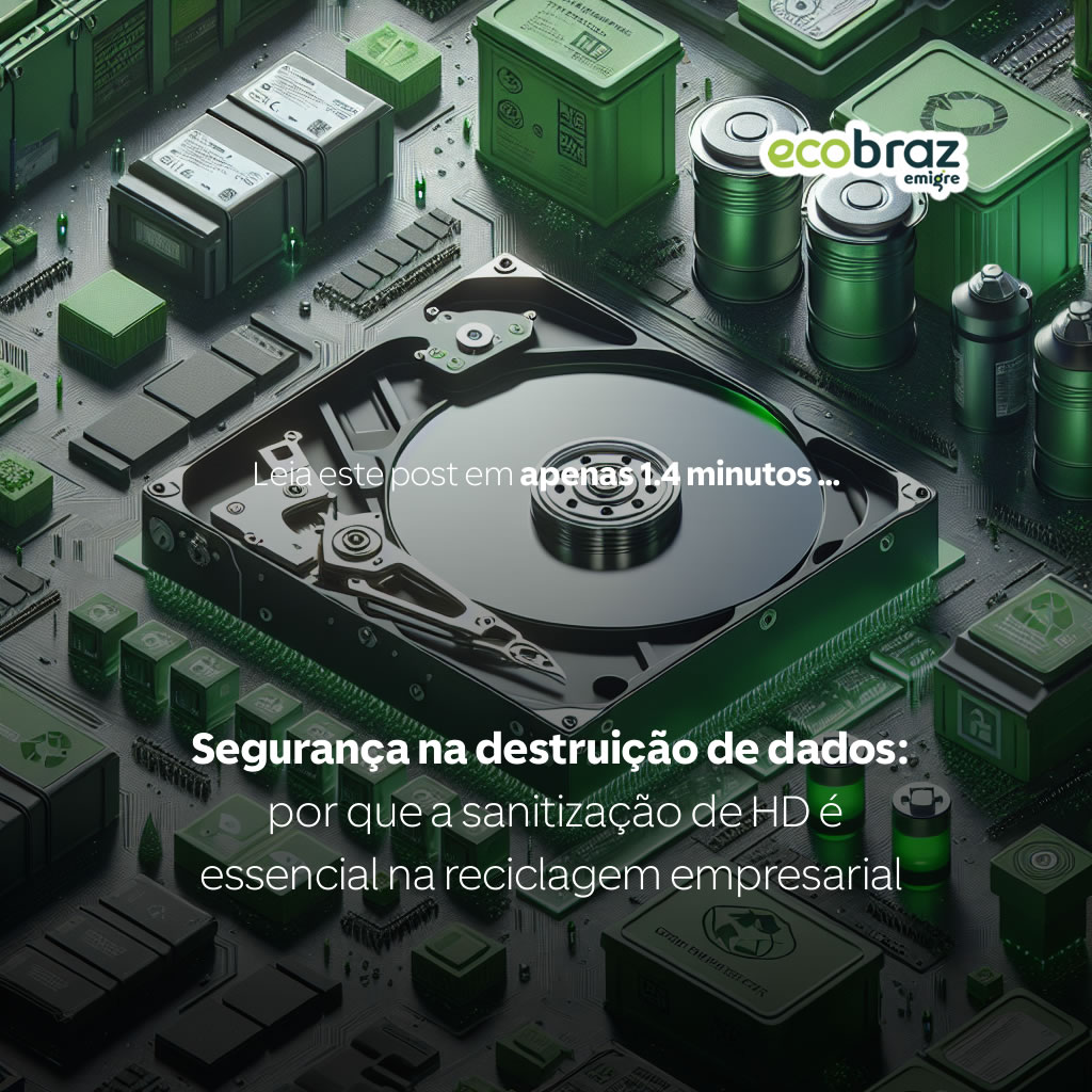 Seguridad en la destrucción de datos: por qué la sanitización de discos duros es esencial en el reciclaje empresarial