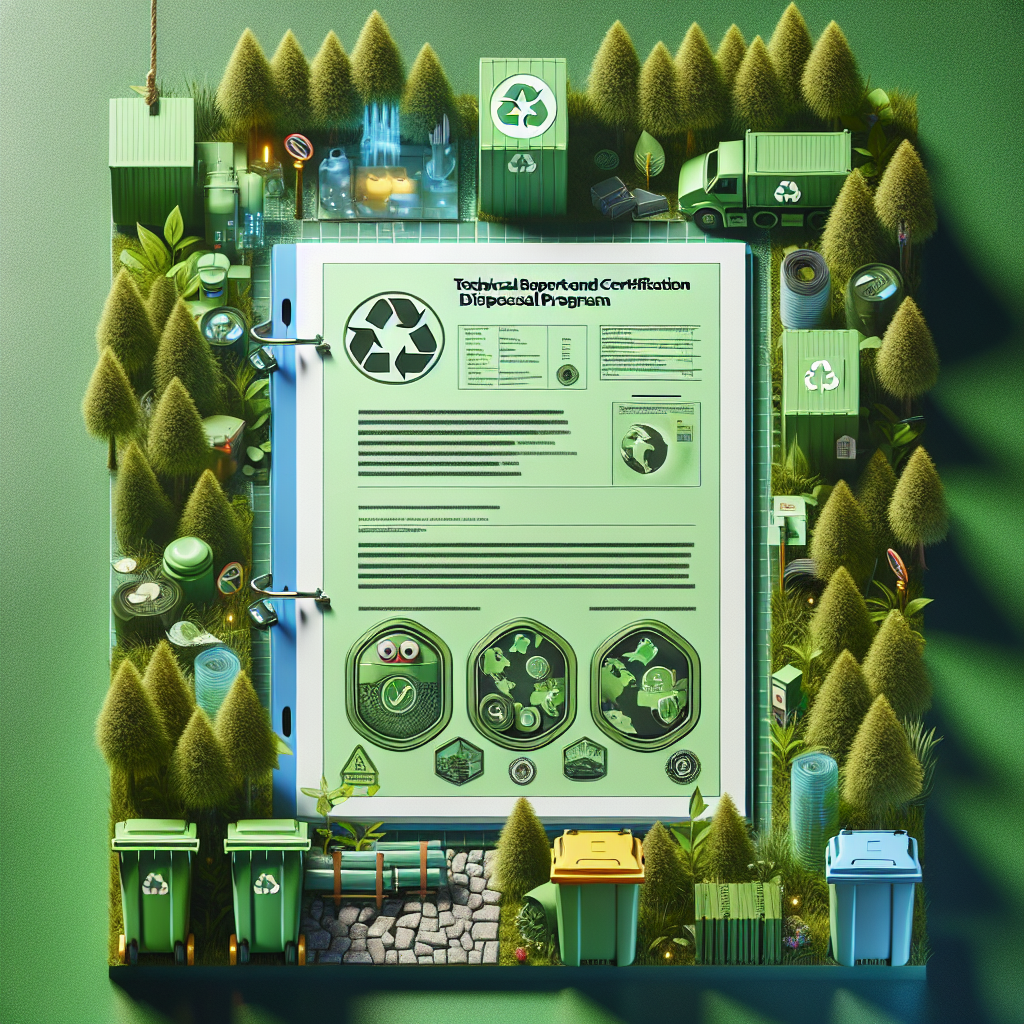 Entsorgungsprogramm mit technischem Bericht und Zertifizierung