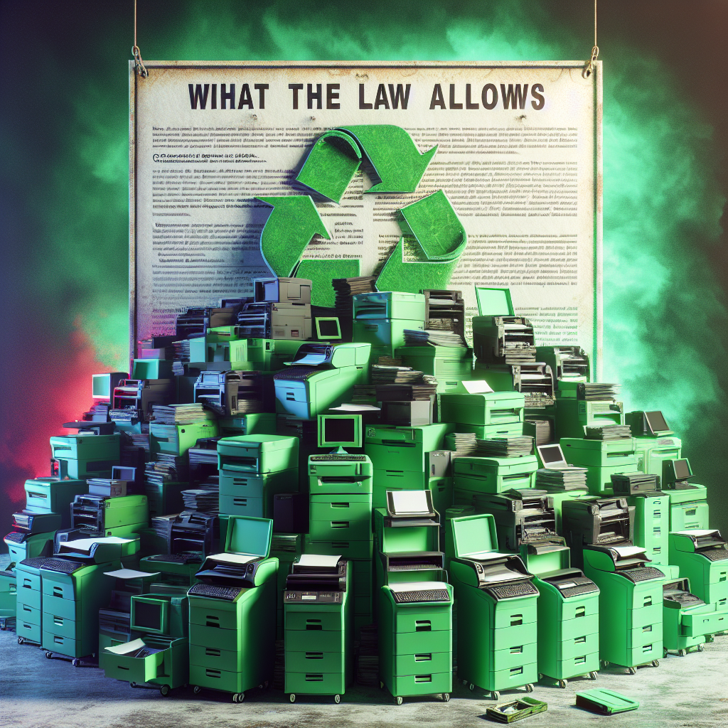 Reciclagem de Impressoras : O que a Lei Permite